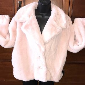 Beautiful Faux Fur Jacket in the Palest of Pink
